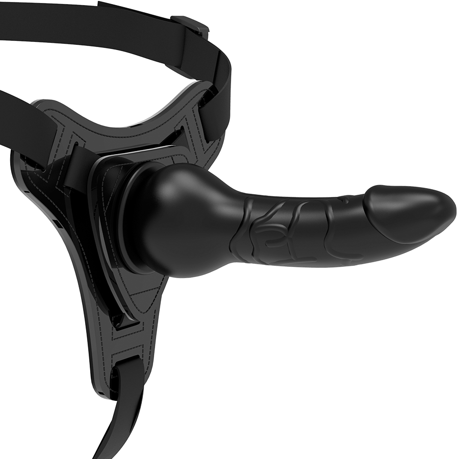 FETISH SUBMISSIVE HARNESS - SILICONE NERO REALISTICO 16 CM - immagine 4