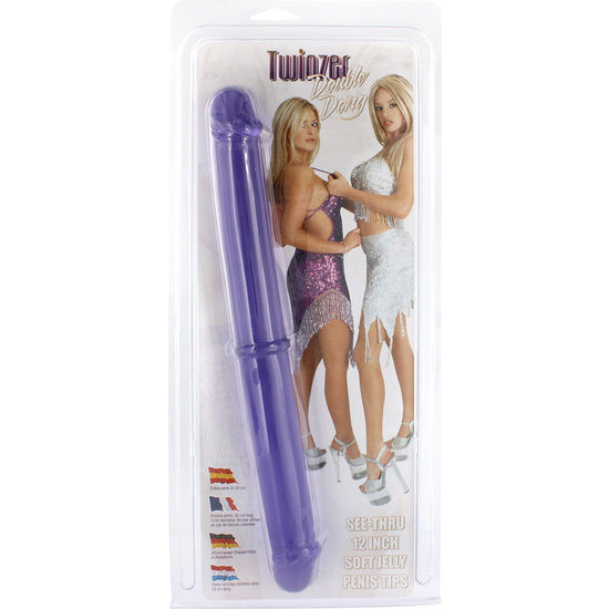 SEVEN CREATIONS - PENE DOPPIO 30 CM VIOLA - immagine 2