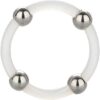 CALEXOTICS - ANELLO IN SILICONE CON PERLINE IN ACCIAIO L