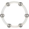 CALEXOTICS - ANELLO IN SILICONE CON PERLINE IN ACCIAIO XL