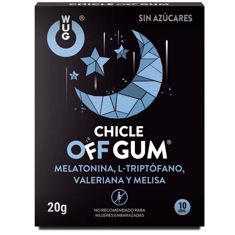 WUG GUM - OFF VALERIAN, TRYPTOPHAN, LEMON BALM AND MELATONIN 10 UNITS - immagine 2