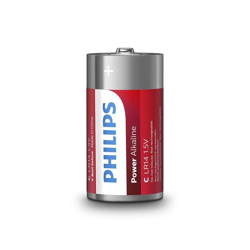 PHILIPS - POWER ALKALINE PILA C LR14 BLISTER * 2 - immagine 2