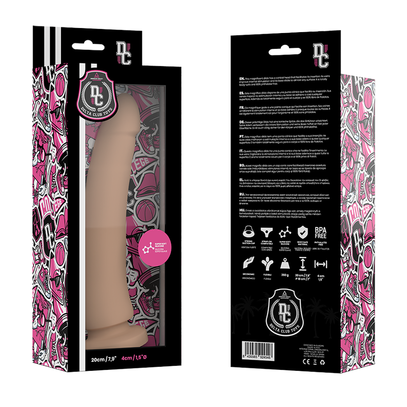 DELTA CLUB - TOYS DILDO NATURALE IN SILICONE MEDICO 20 CM -O- 4 CM - immagine 4